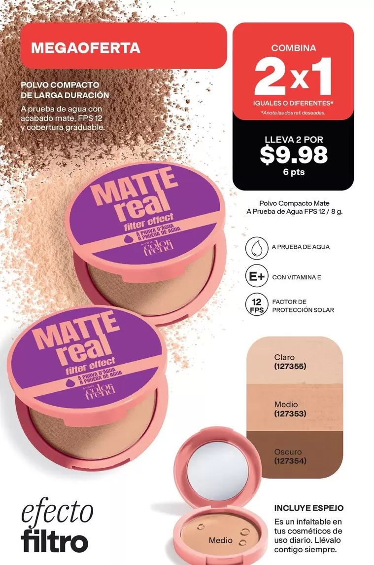 mate - Polvo Compacto Matte Real