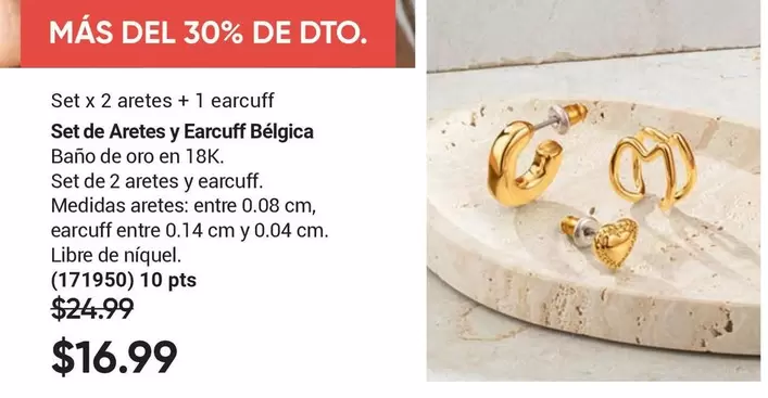 Set x 2 aretes + 1 earcuff (171950)