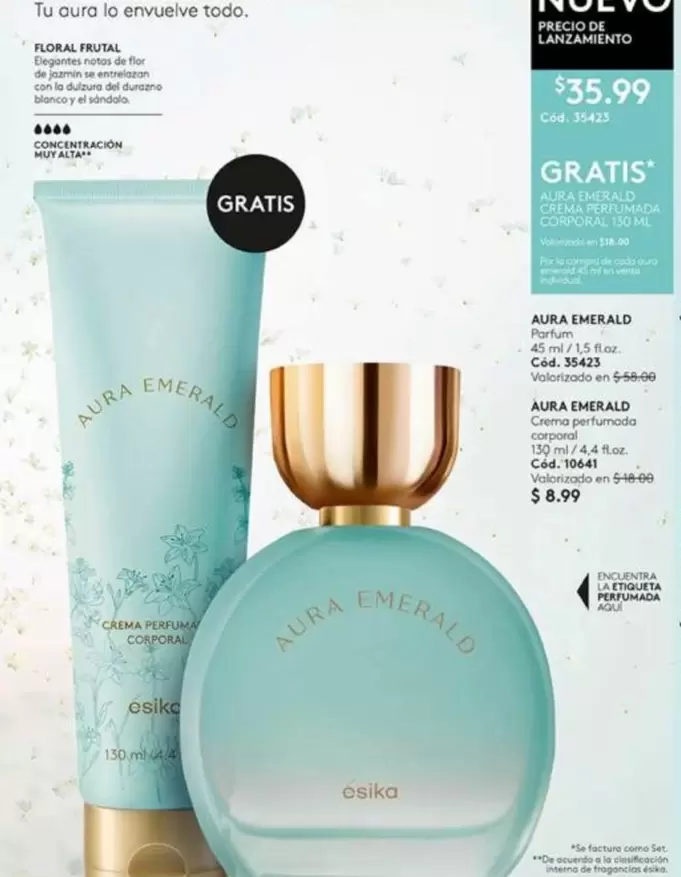 Flor - AURA EMERALD Perfume + Crema Perfumada Corporal
