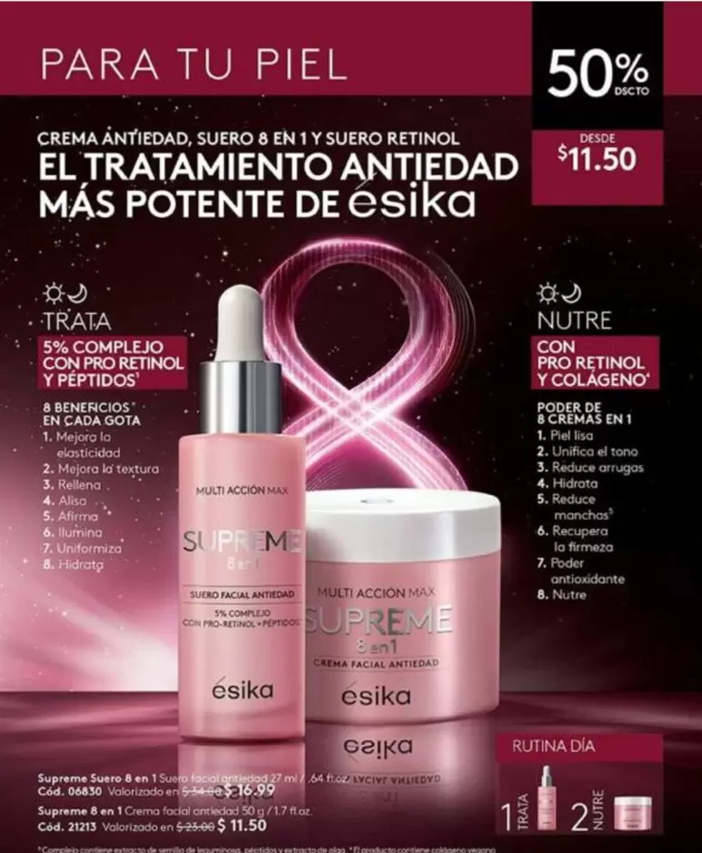 Pro - CREMA ANTIEDAD, SUERO 6 EN 1 Y SUERO RETINOL