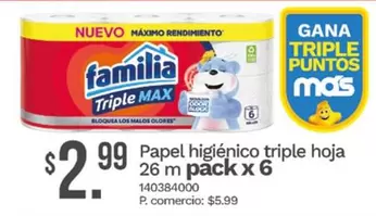 Familia - Papel higi
uevo triple hoja