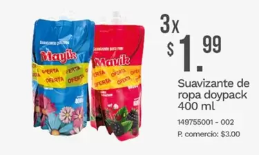 Suavizante de ropa doypack