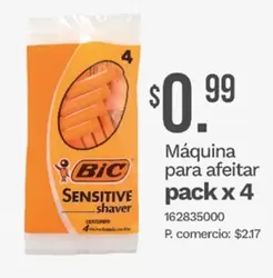Máquina para afeitar pack x 4 162835000