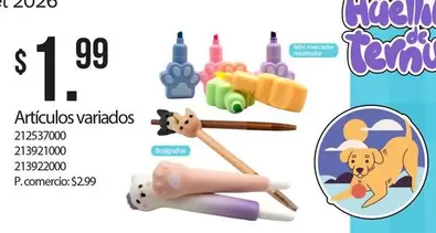 Artículos variados 212537000, 213921000, 213922000