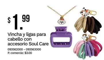 Vincha y ligas para cabello con accesorio