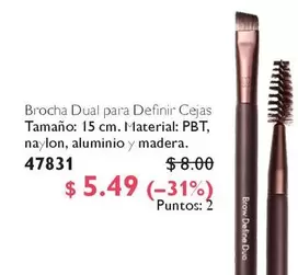 Brocha Dual para Definir Cejas 47831