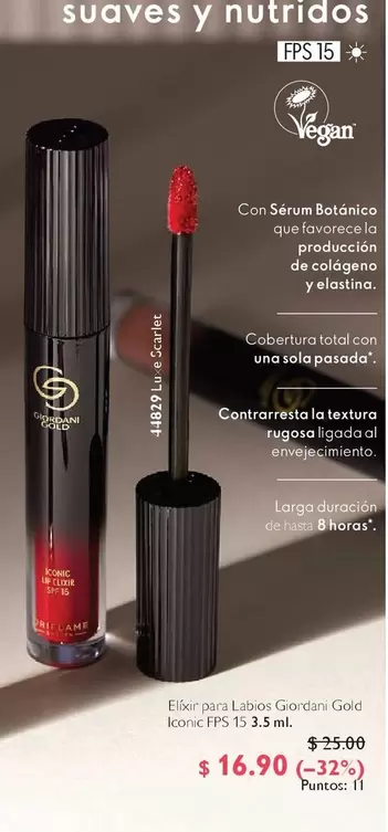 Elixir para Labios Gold Iconic FPS 15