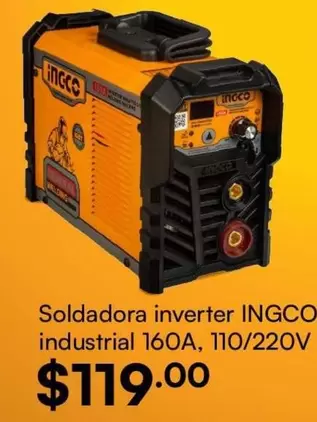 Soldadora inverter industrial 160A, 110/220V