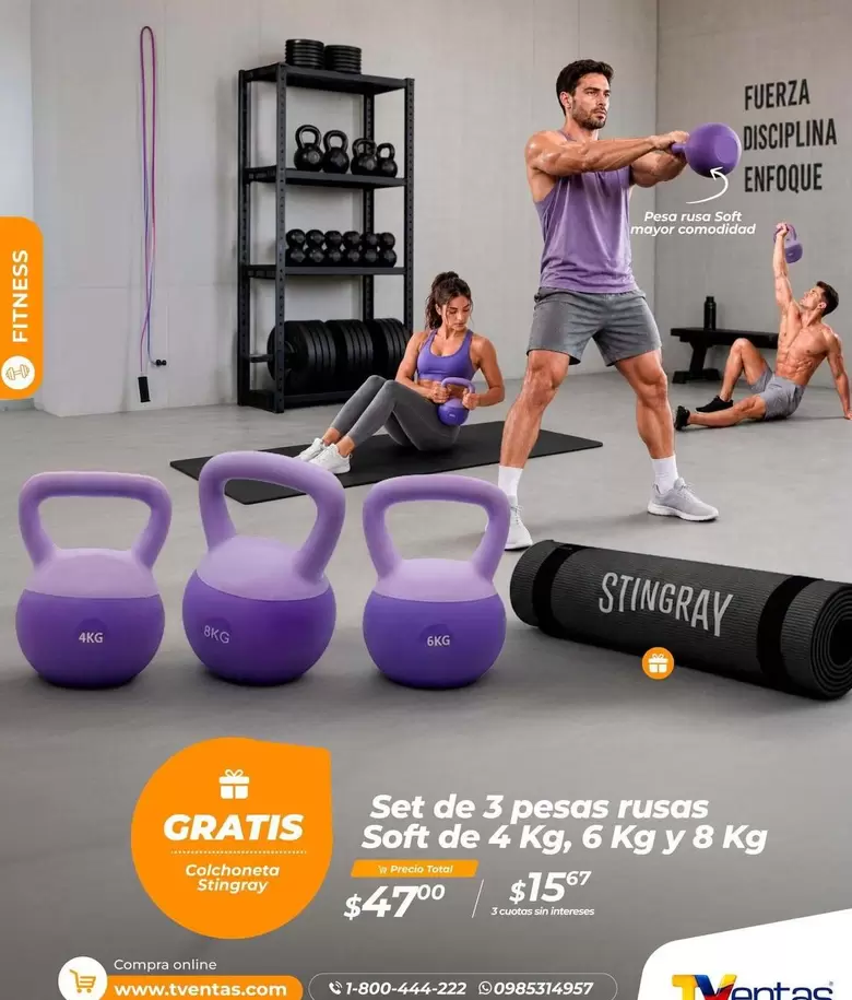 Set de 3 pesas rusas