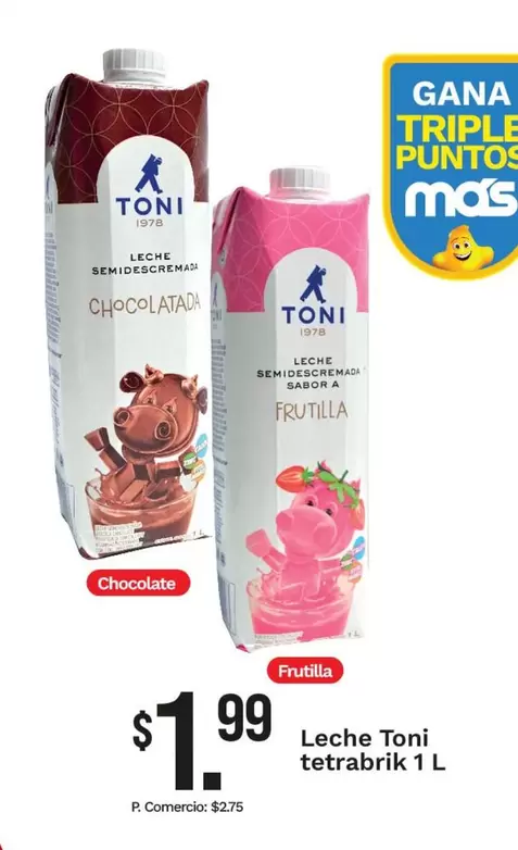 Leche semidescremada saborizada