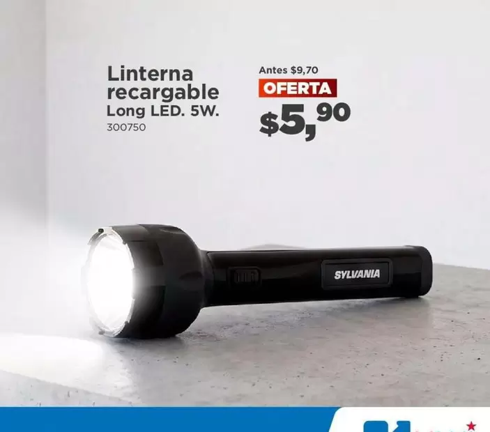 Linterna recargable Long LED. 5W. 300750