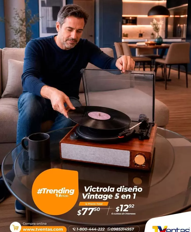 Victrola dise00o Vintage 5 en 1