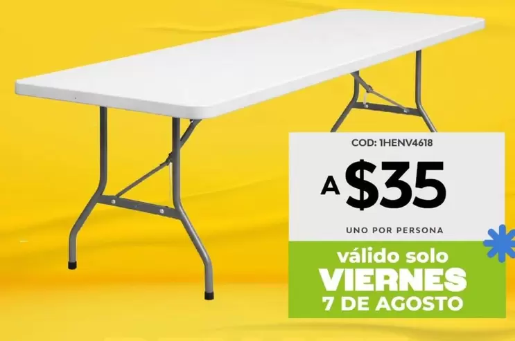 uno - Mesa plegable COD: 1HENV4618