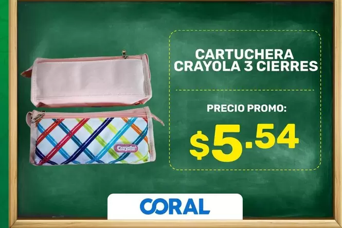 CARTUCHERA CRAYOLA 3 CIERRES
