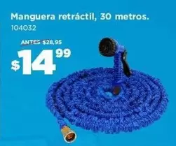 Manguera retráctil, 30 metros. 104032