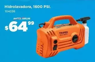 Hidrolavadora, 1600 PSI. 104036