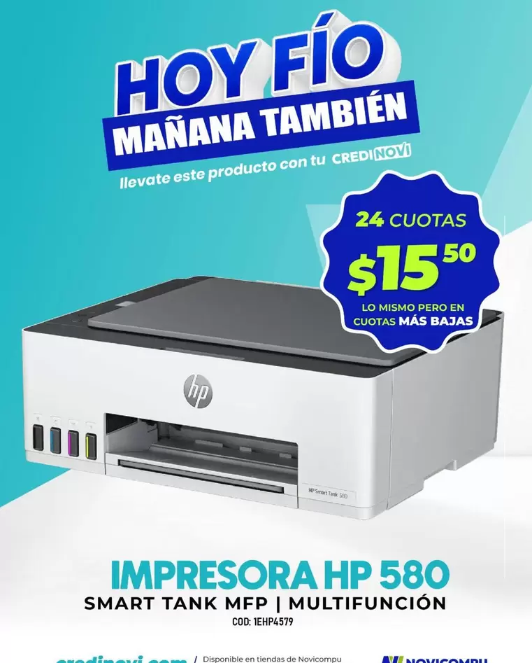 HP - IMPRESORA 580 SMART TANK MFP | MULTIFUNCION