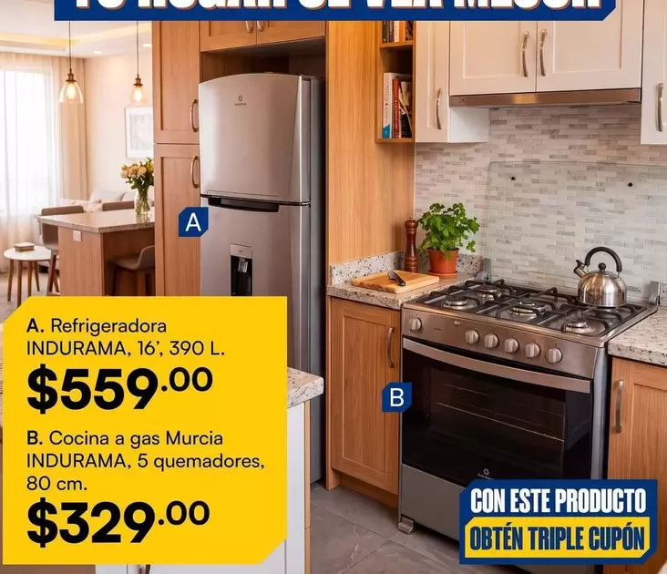Indurama - Refrigeradora INDURAMA, Cocina a gas Murcia