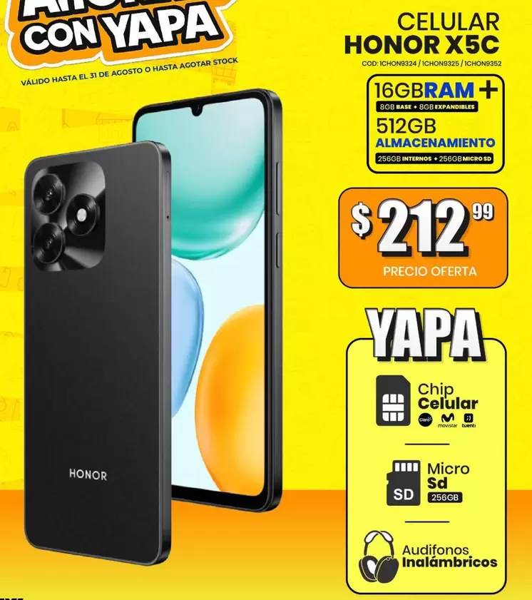 Movistar - CELULAR HONOR X5C