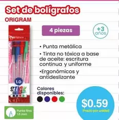 Set de bolígrafos