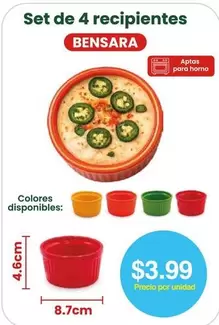 Set de 4 recipientes