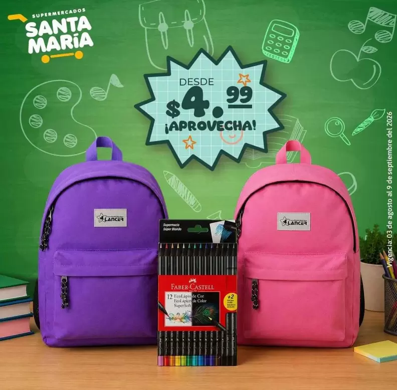 María - Backpacks and Markers