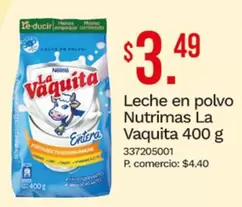 Leche en polvo Nutrimas La Vaquita 400 g 337205001