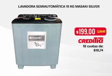 LAVADORA SEMIAUTOMÁTICA 15 KG