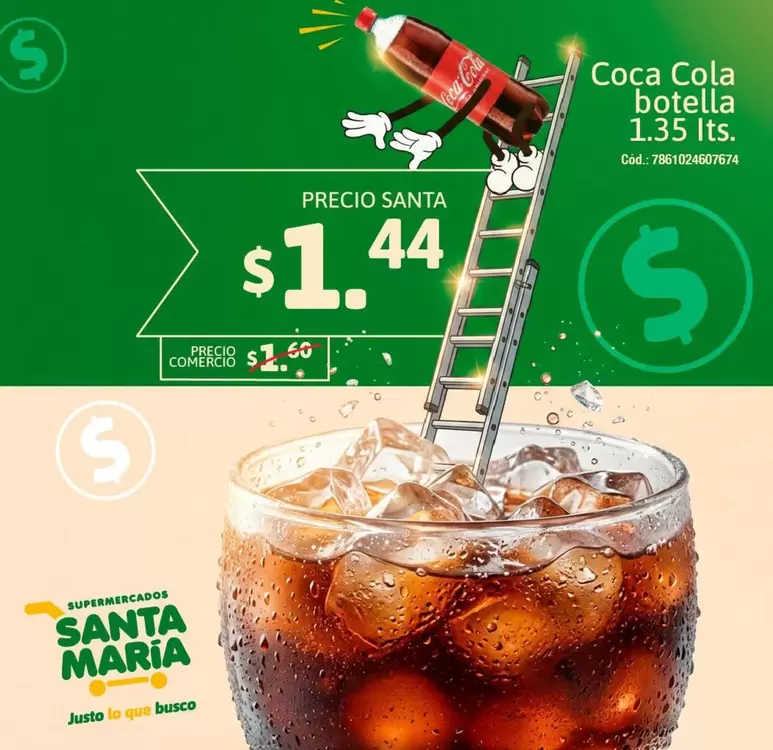 Coca Cola - botella 1.35 lts.