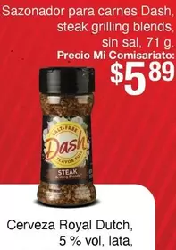 Sazonador para carnes Dash, steak grilling blends