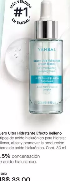Yanbal - Suero Ultra Hidratante Efecto Relleno