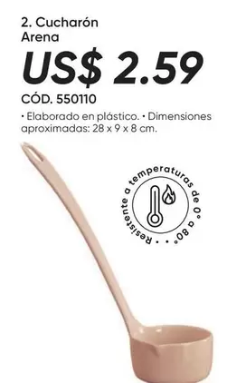 2. Cucharón Arena CÓD. 550110