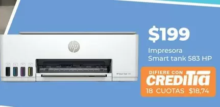 HP - Impresora Smart tank 583
