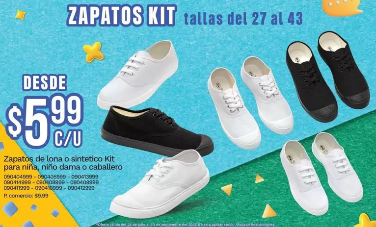ZAPATOS KIT tallas del 27 al 43
