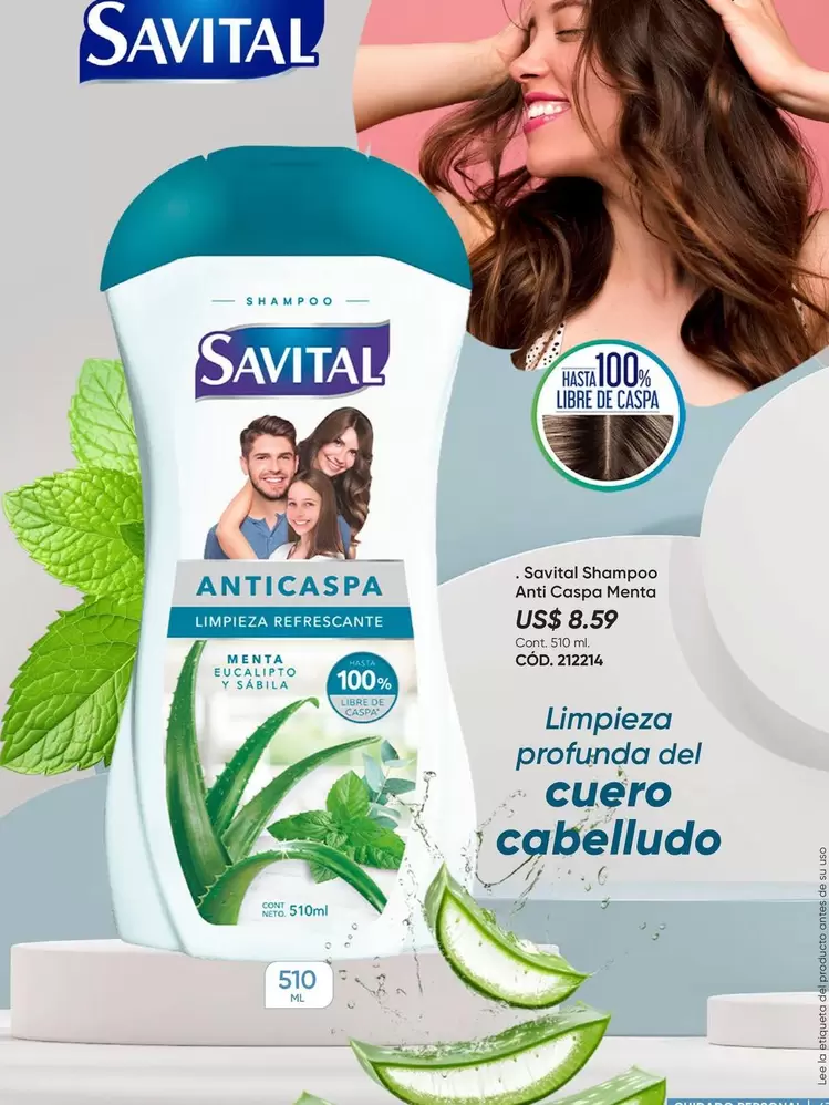 Shampoo Anticaspa Limpieza Refrescante