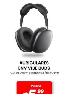 AURICULARES ENV VIBE BUDS cod: 1BENV9521 / 1BENV9520 / 1BENV9522