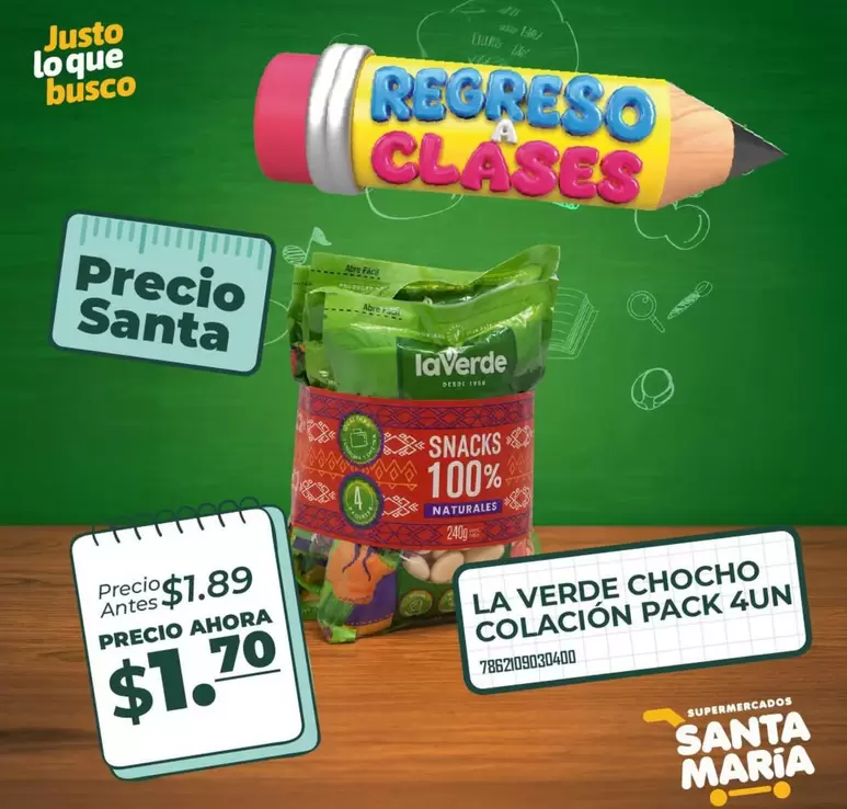Verde - LA VERDE CHOCHOS COLACION PACK 4UN