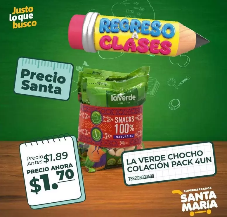 Verde - LA VERDE CHOCHOS COLACI
ON PACK 4UN