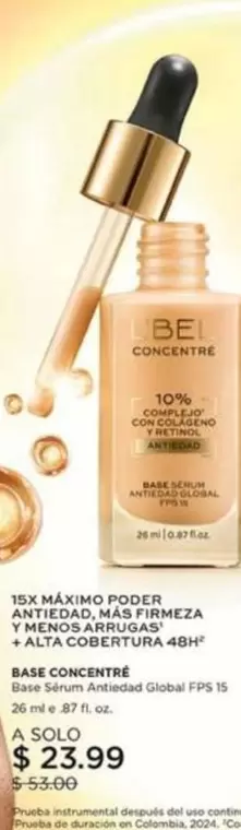 Colombia - BASE CONCENTRE Base Sérum Antiedad Global FPS 15