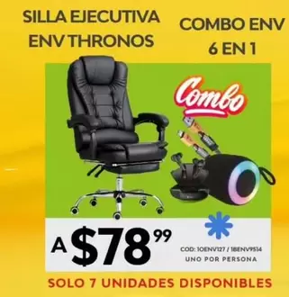 uno - SILLA EJECUTIVA ENV THRONOS COMBO ENV 6 EN 1