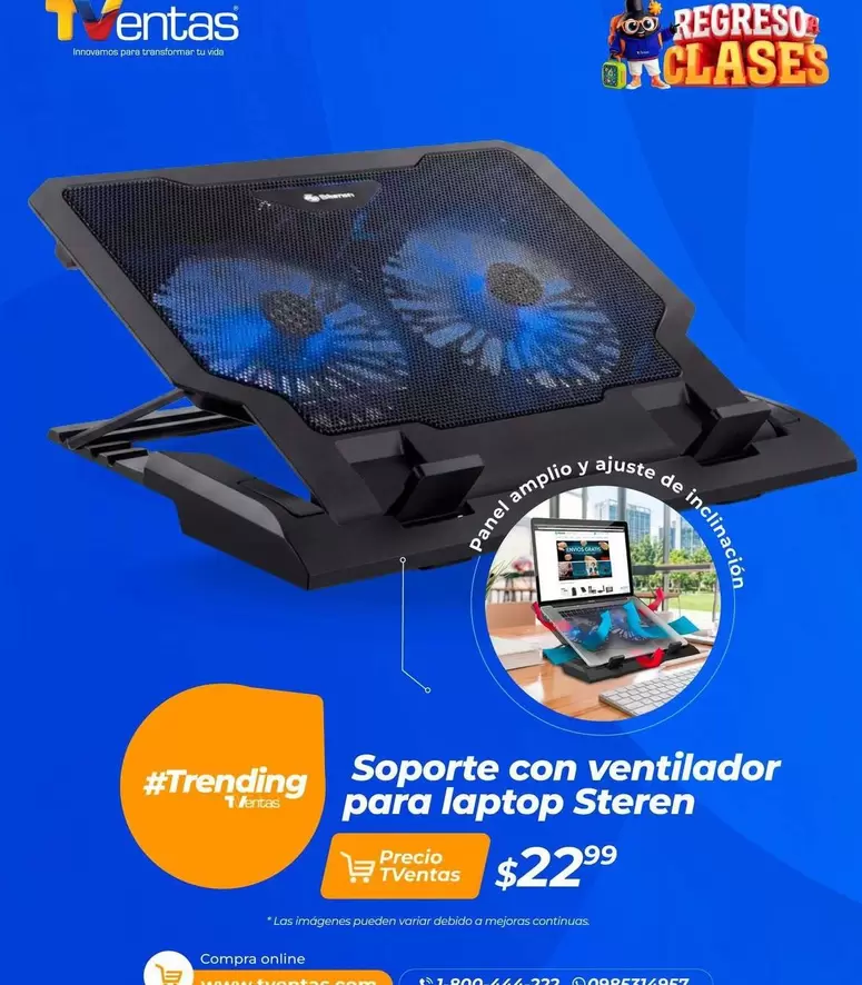 Imágenes - Soporte con ventilador para laptop