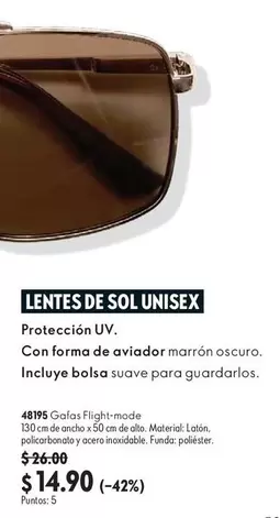 Sol - LENTES DE SOL UNISEX 48195 Gafas Flight-mode