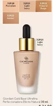 Giordani Gold Base Ultrafina Perfeccionadora Efecto Natural