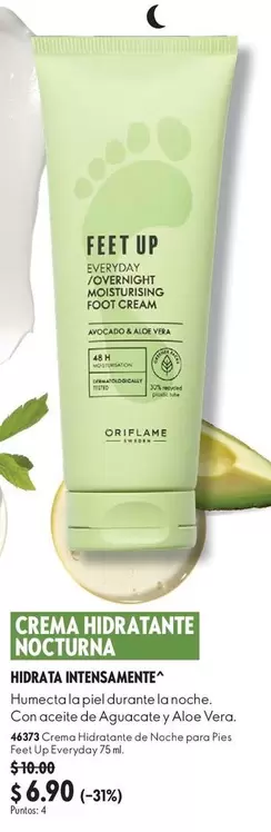 Oriflame - Crema Hidratante de Noche para Pies Feet Up