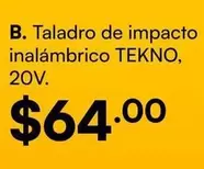 Taladro de impacto inalámbrico