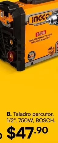 Taladro percutor, 1/2", 750W