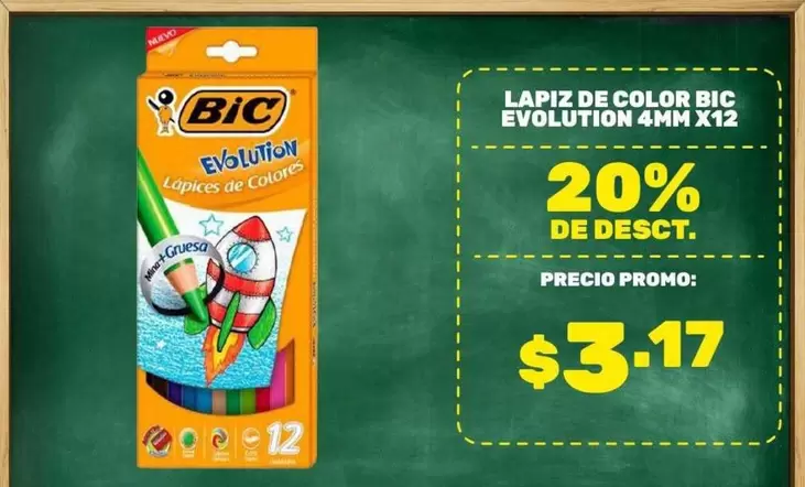 LAPÌZ DE COLOR BIC EVOLUTION 4MM X12