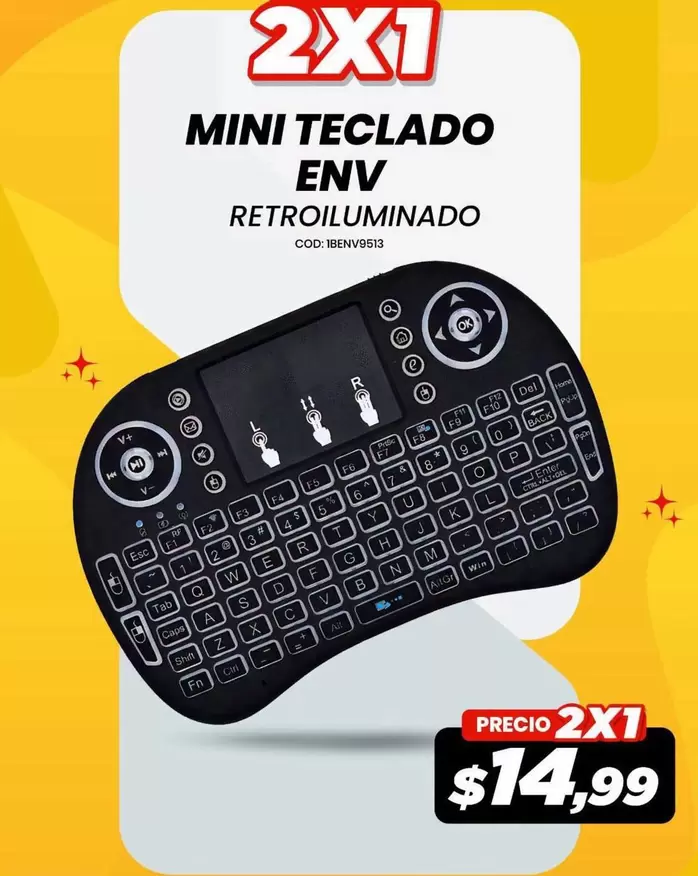 MINI TECLADO ENV RETROILUMINADO COD:ENV950