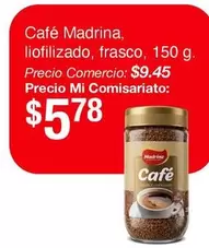 Café liofilizado, frasco