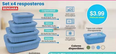 Set x4 Resposteros